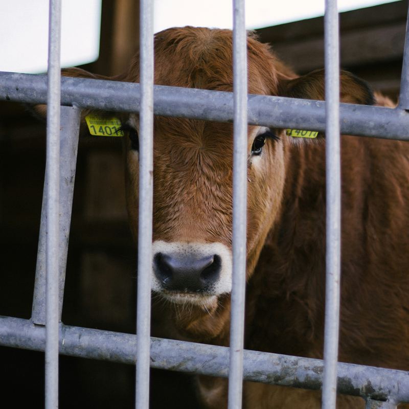 Cattle in a livestock pen
